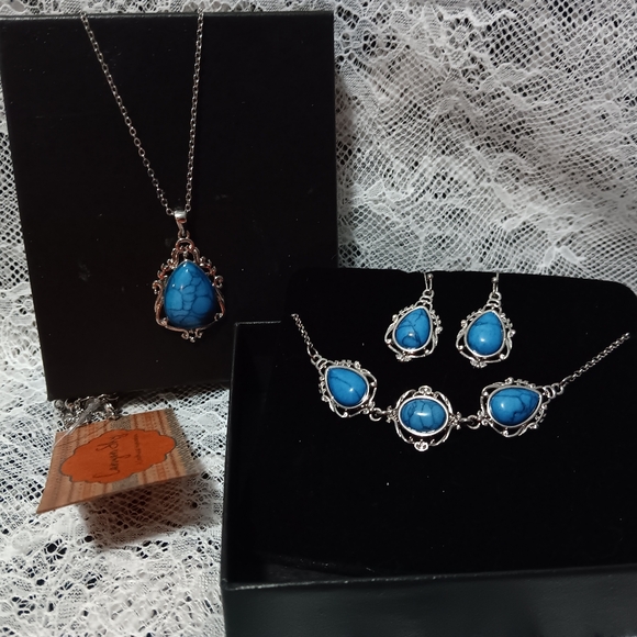 3 Piece Turquoise Set - Picture 1 of 3